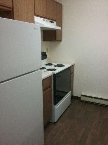 Image of refrigerator, stove, and range hood